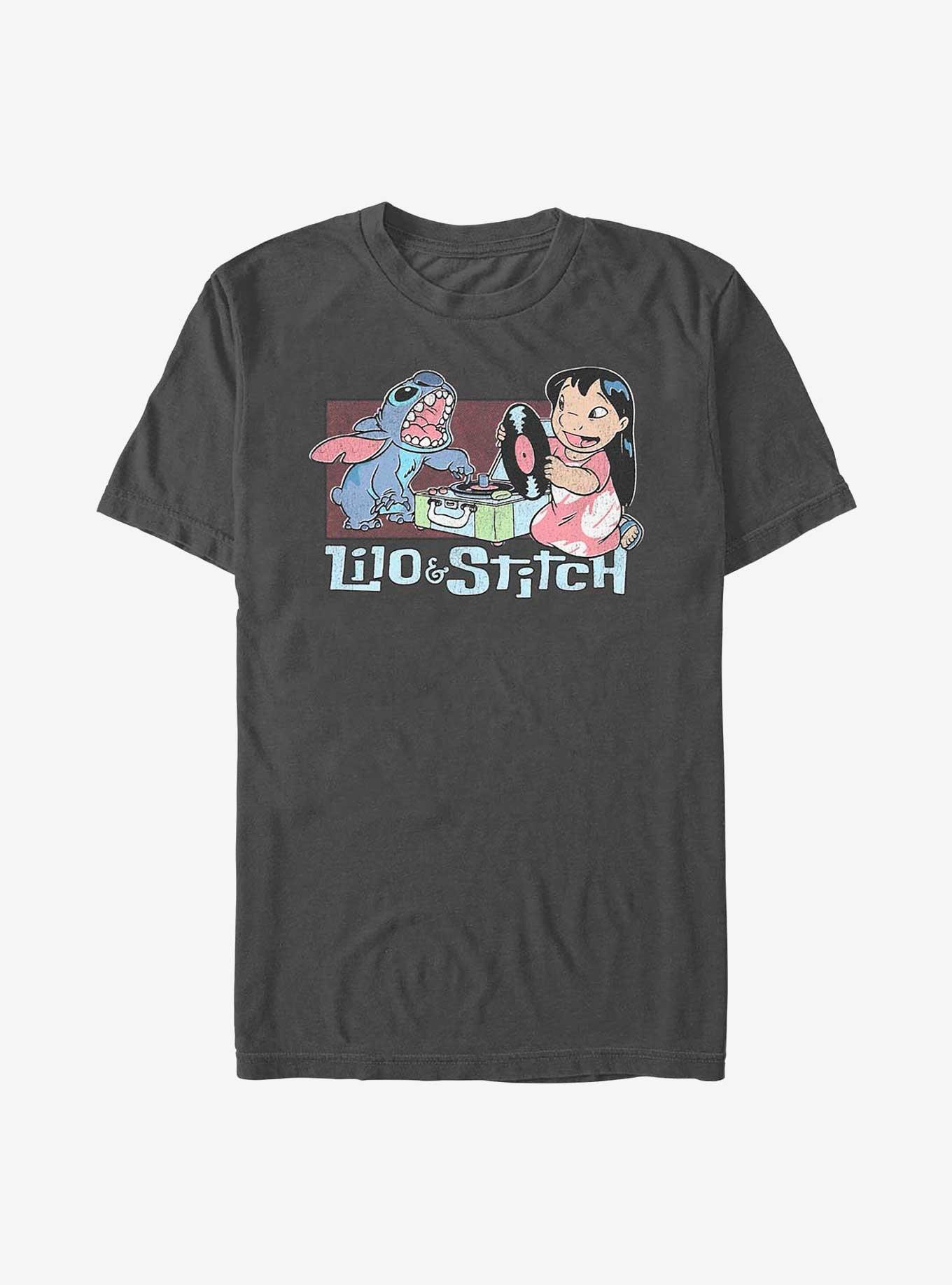 Disney Lilo & Stitch Duo Records T-Shirt, CHARCOAL, hi-res