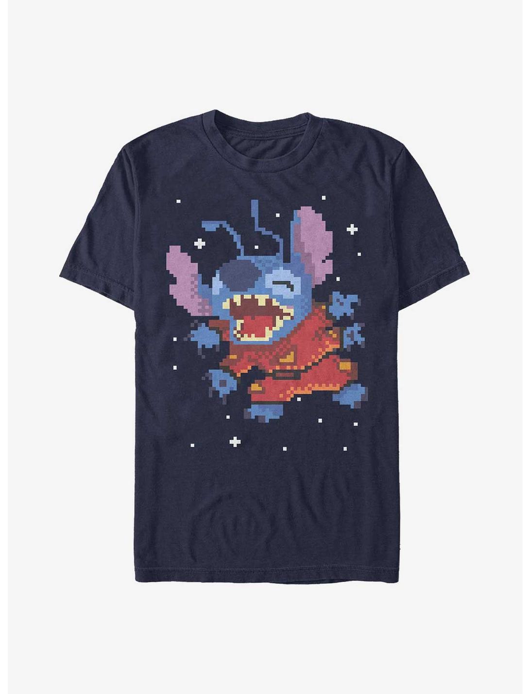 Disney Lilo & Stitch Pixelated T-Shirt, NAVY, hi-res