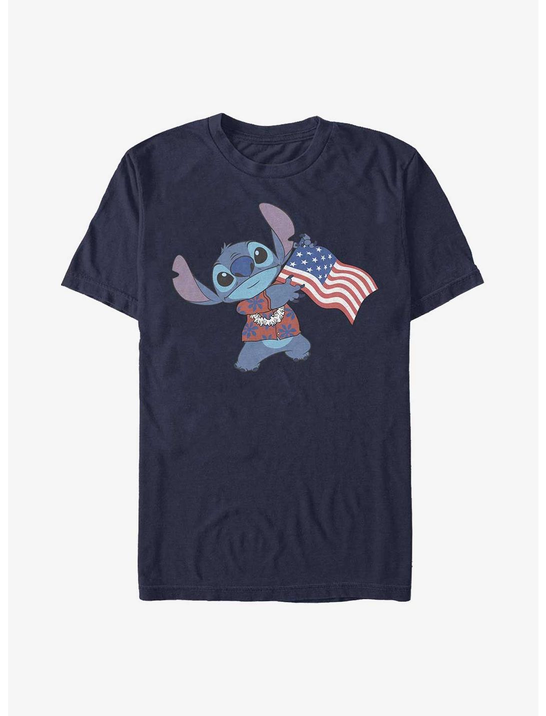 Disney Lilo & Stitch Tropic Stitch Flag T-Shirt, NAVY, hi-res