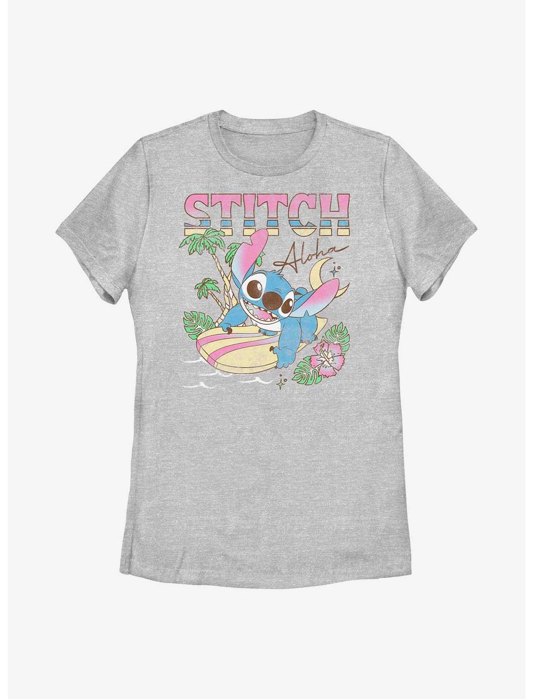 Disney Lilo & Stitch Aloha Surf Womens T-Shirt, ATH HTR, hi-res