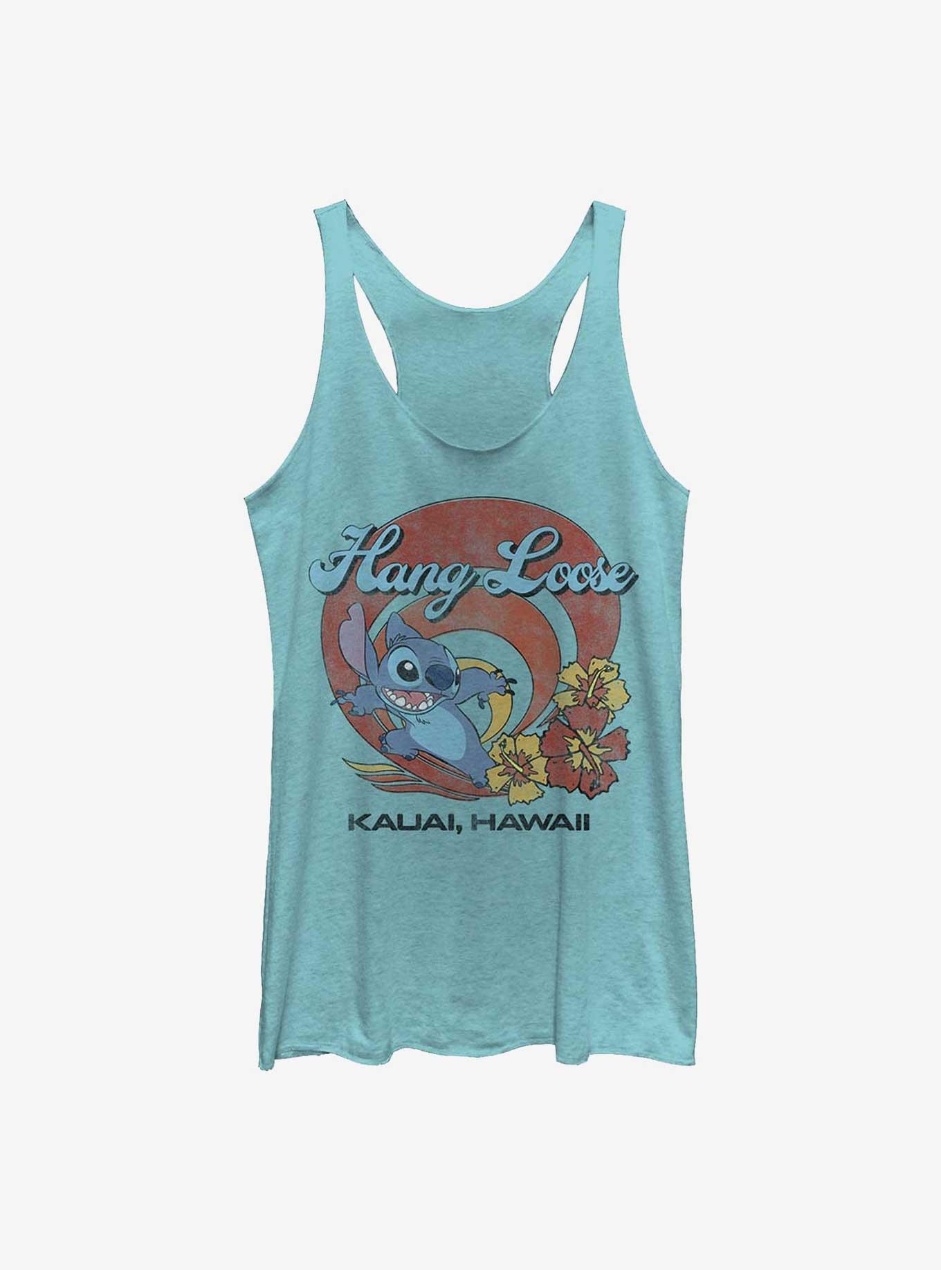 Disney Lilo & Stitch Hang Loose Kauai Womens Tank Top, TAHI BLUE, hi-res