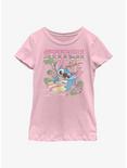 Disney Lilo & Stitch Aloha Surf Youth Girls T-Shirt, PINK, hi-res