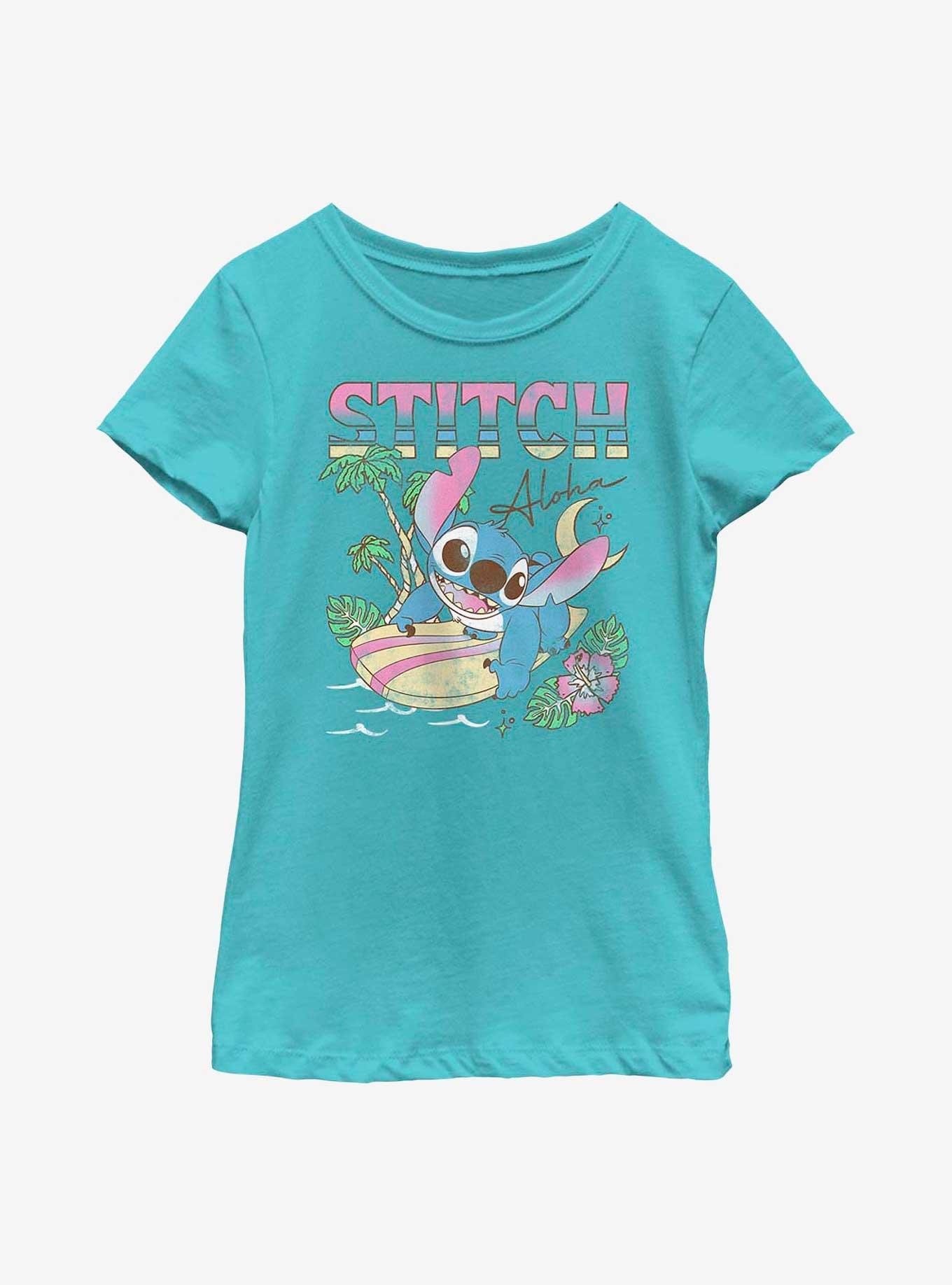 Disney Lilo & Stitch Aloha Surf Youth Girls T-Shirt, , hi-res