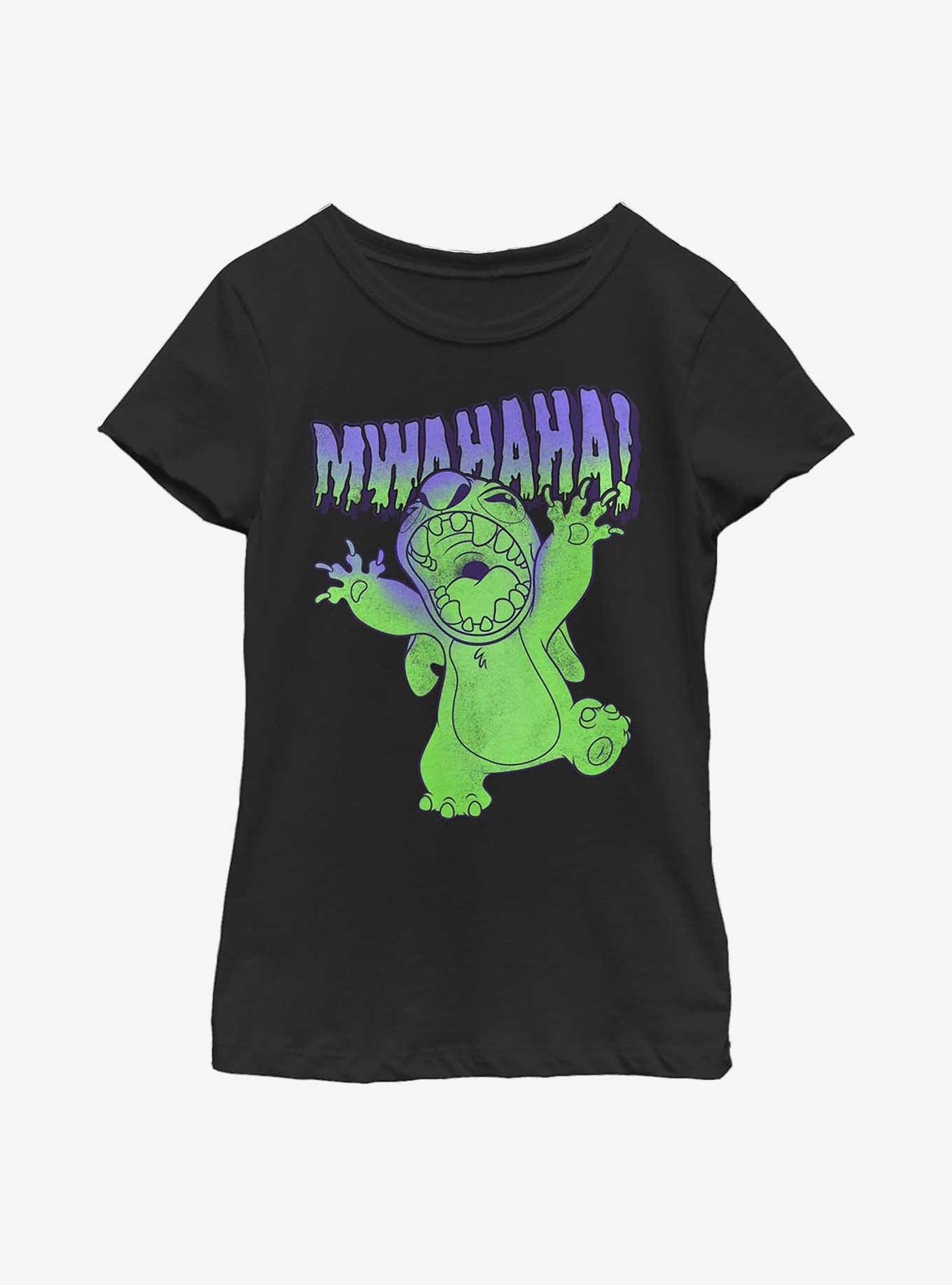 Disney Lilo & Stitch Mwahaha Youth Girls T-Shirt, BLACK, hi-res