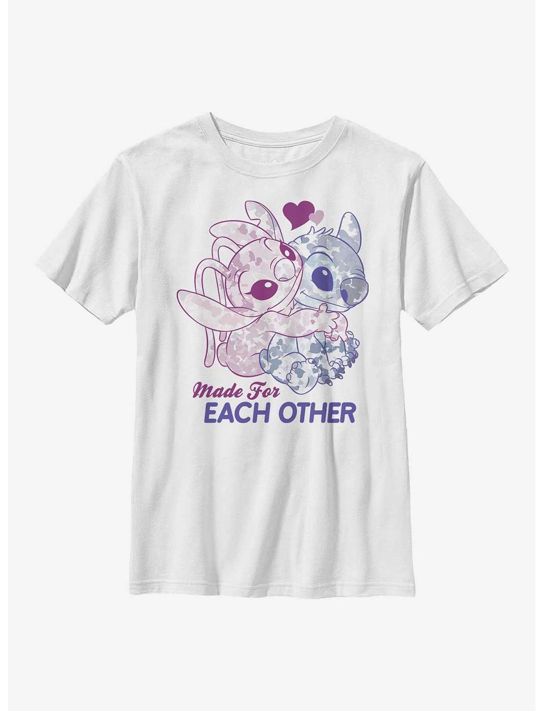 Disney Lilo & Stitch Angel Together Youth T-Shirt, WHITE, hi-res
