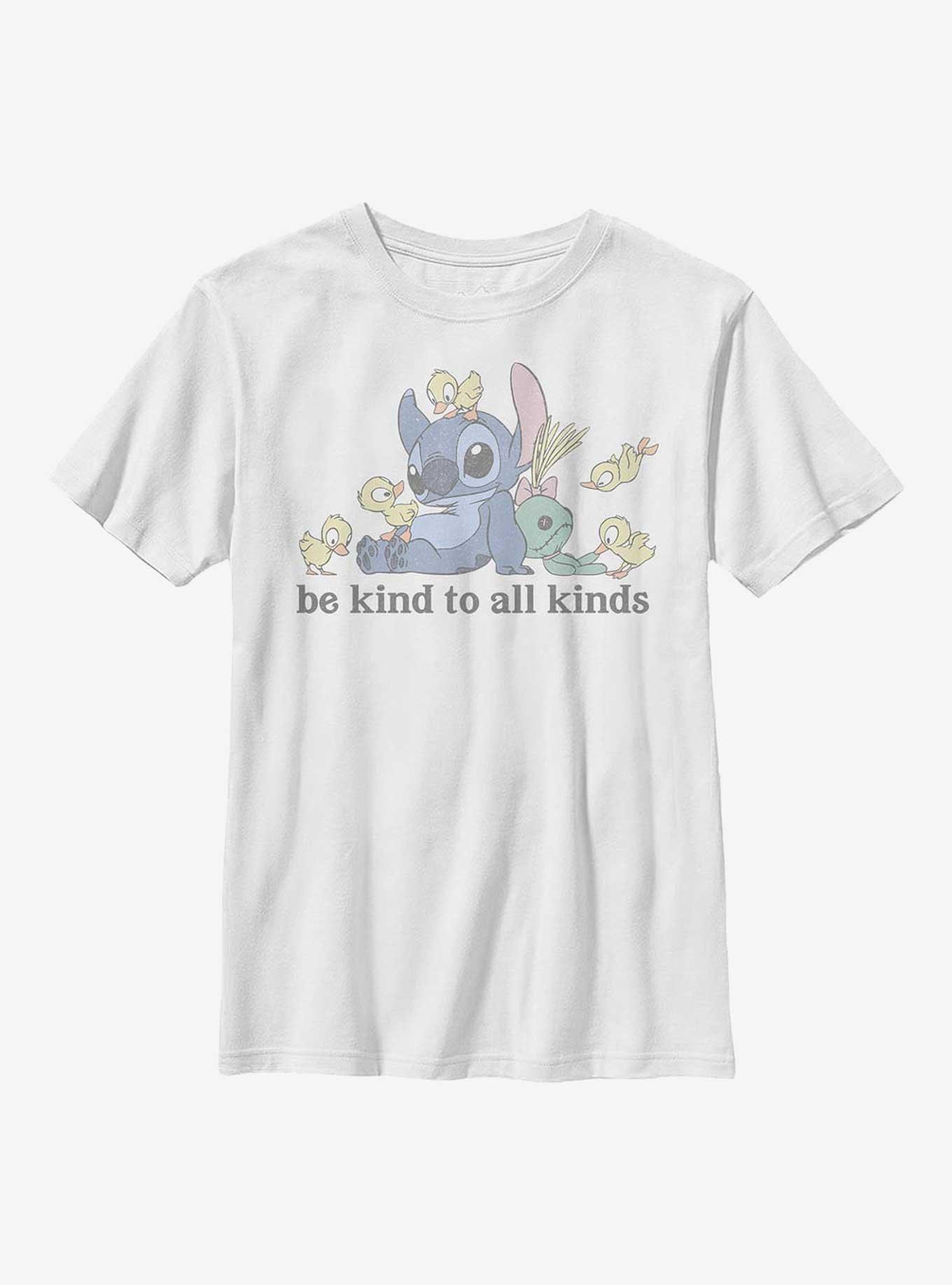 Disney Lilo & Stitch Kind To All Kinds Youth T-Shirt, WHITE, hi-res