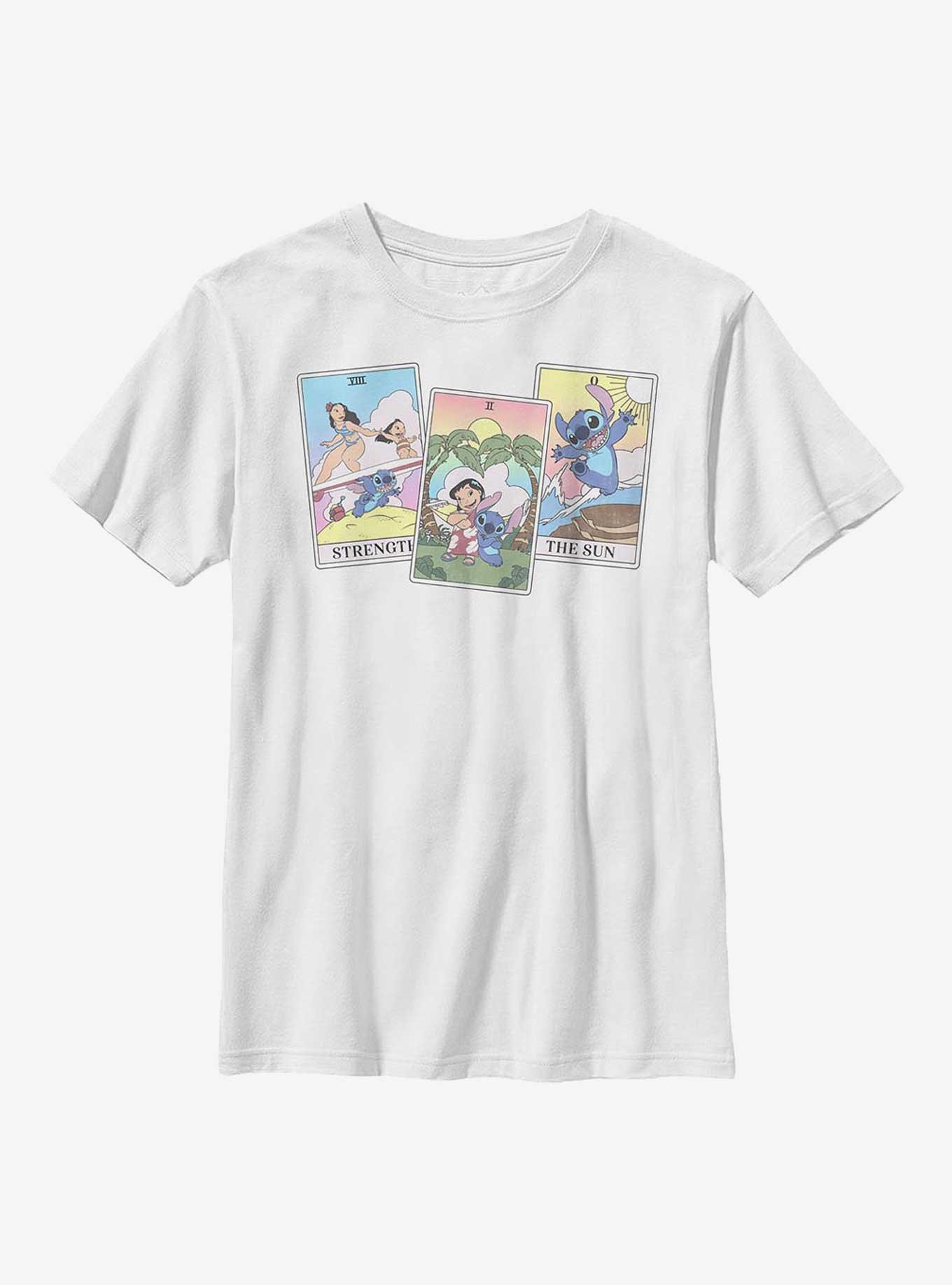 Disney Lilo & Stitch Tarot Cards Youth T-Shirt, WHITE, hi-res