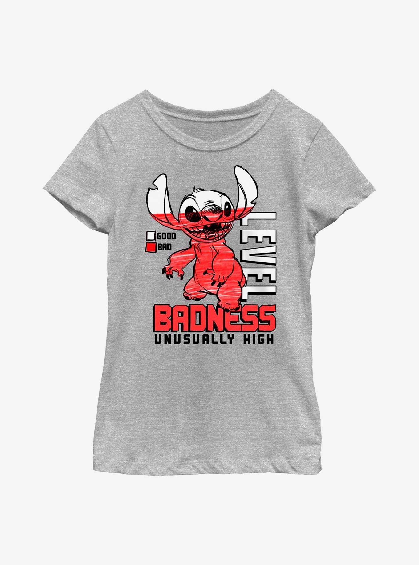 Disney Lilo & Stitch Badness Level Youth Girls T-Shirt, , hi-res