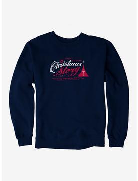 A Christmas Story  Cursive Logo  Sweatshirt, NAVY, hi-res