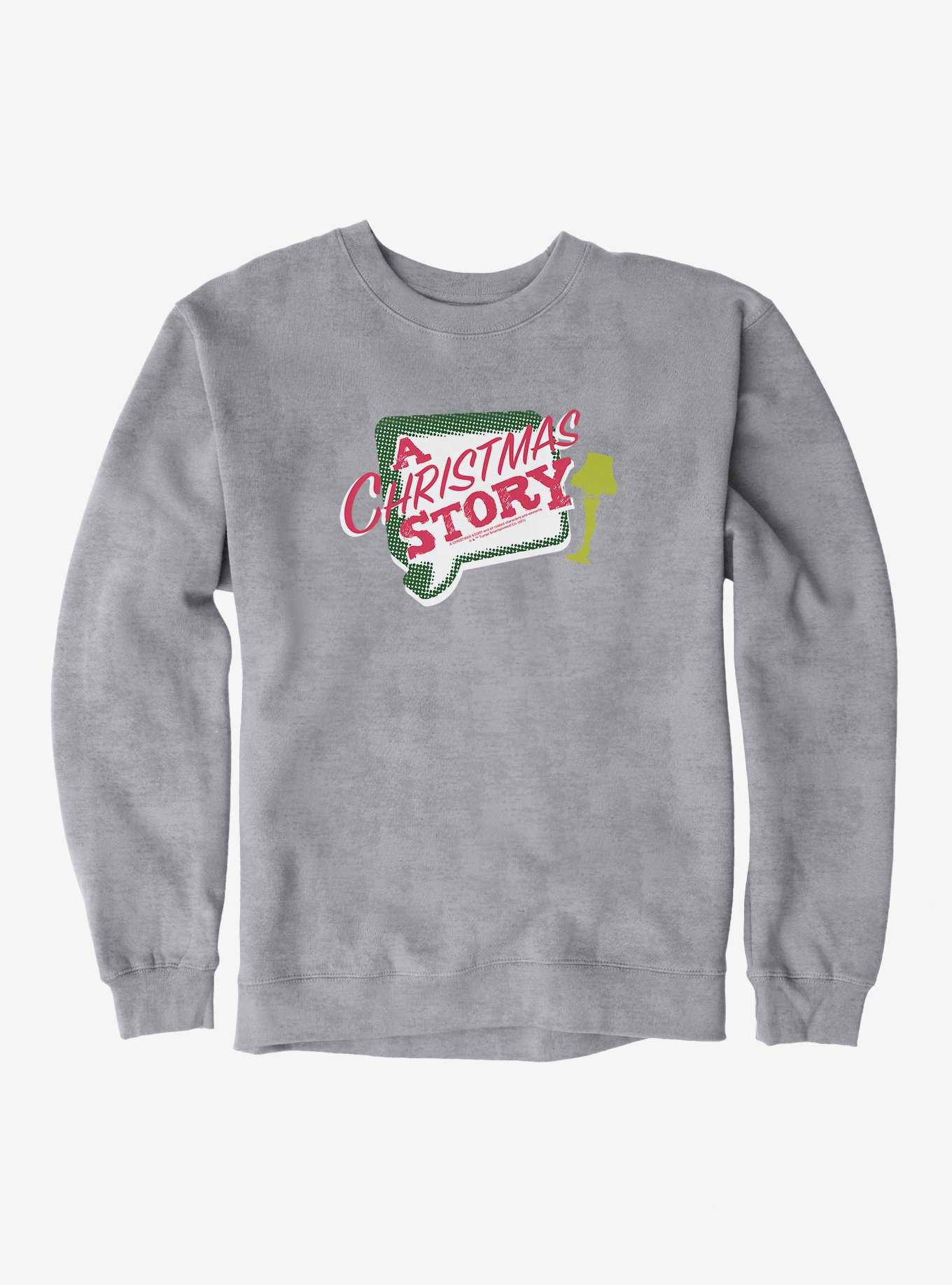 A Christmas Story  Lamp Logo  Sweatshirt, HEATHER GREY, hi-res