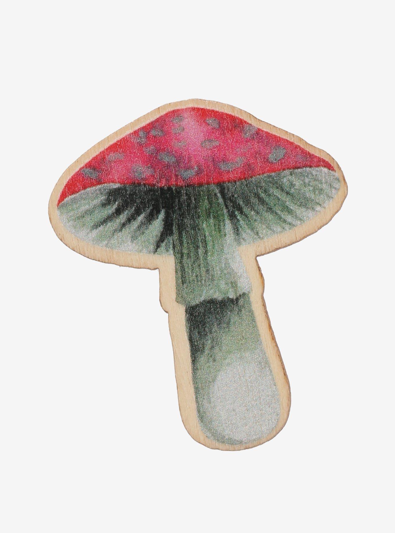 Wild Mushroom Wooden Pin, , hi-res
