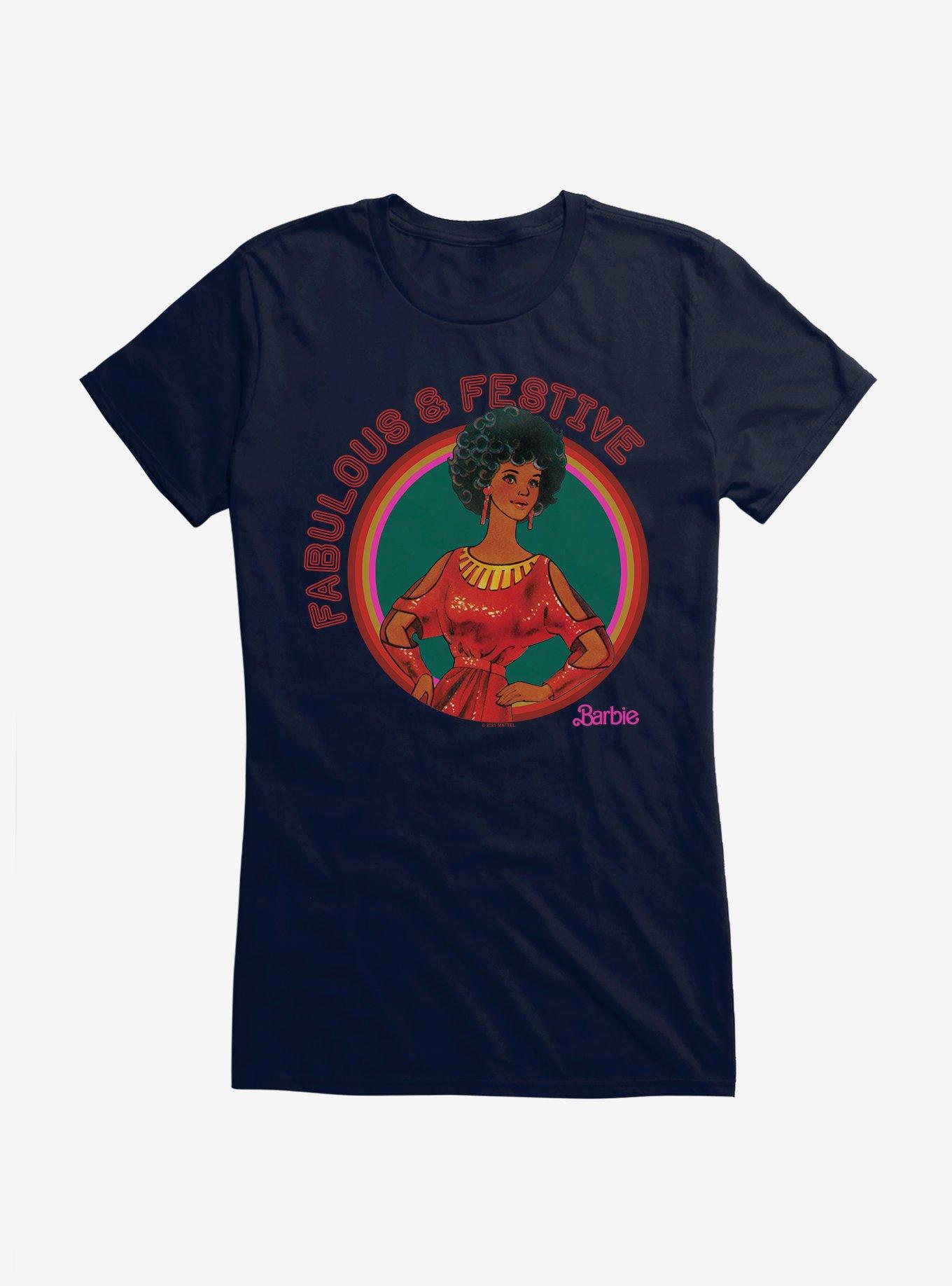 Barbie Holiday Fab And Festive Girls T-Shirt, NAVY, hi-res