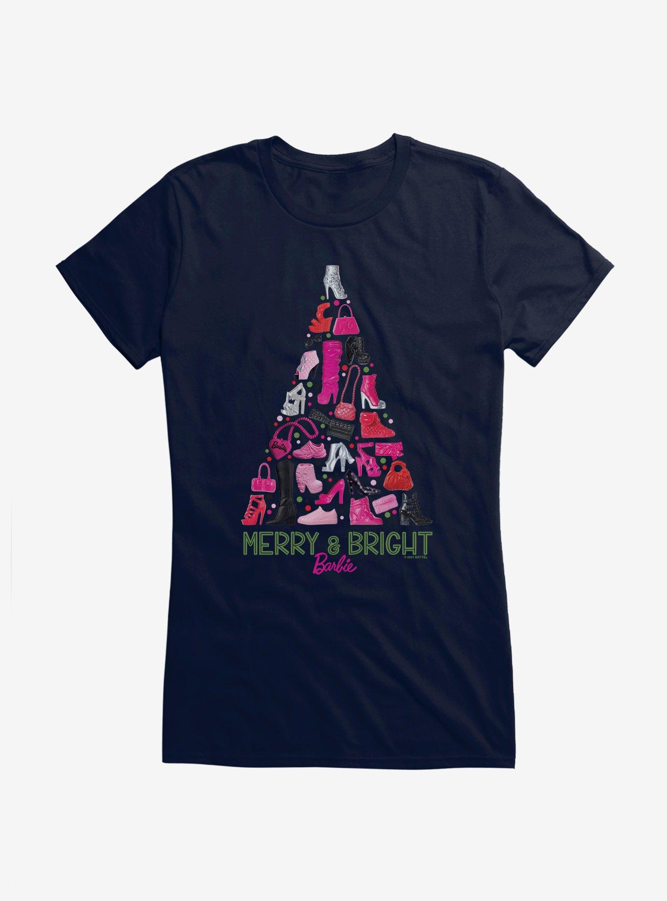 Barbie Holiday Merry And Bright Girls T-Shirt, NAVY, hi-res