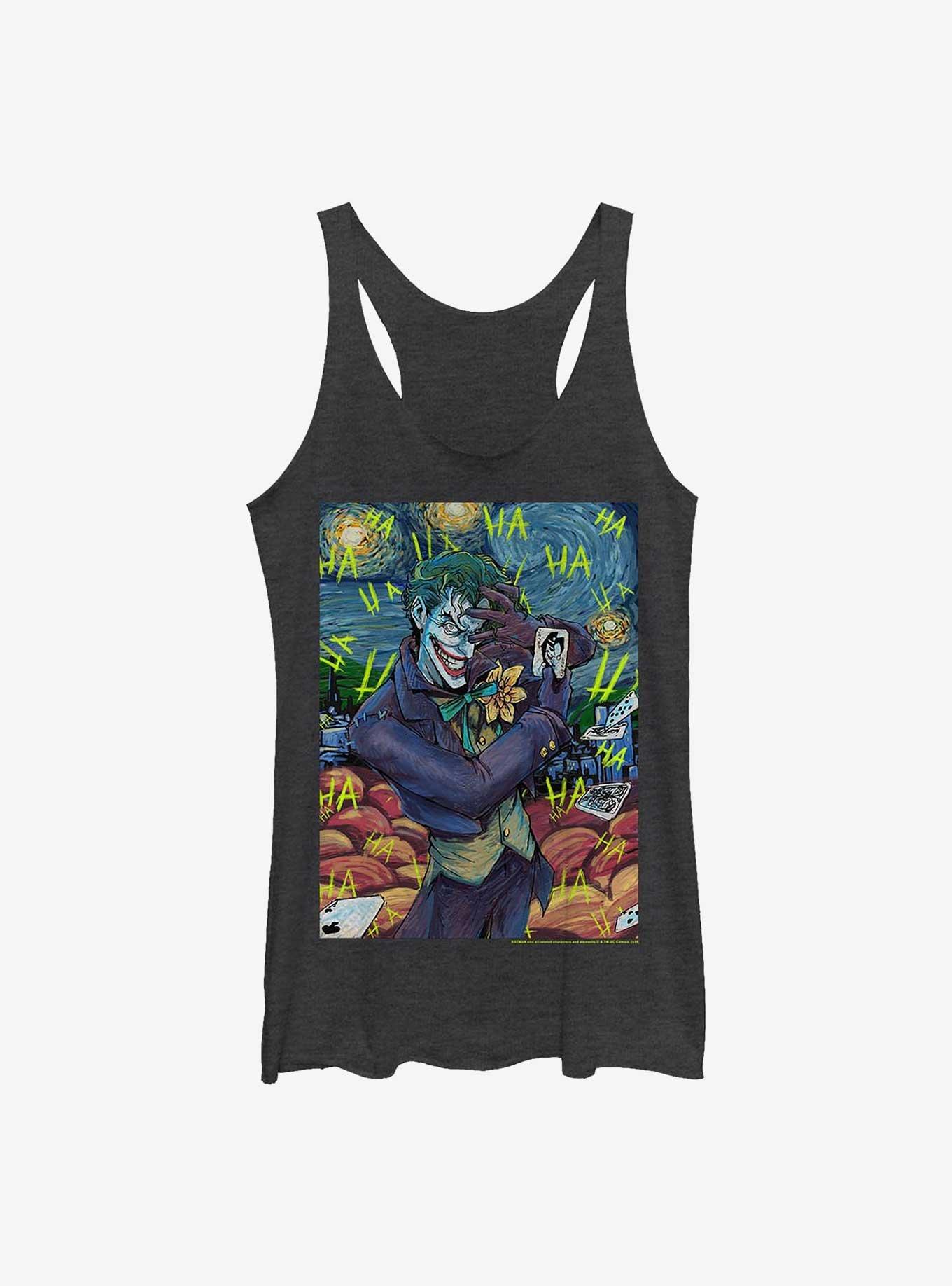 DC Comics Batman Joker Starry Tank, BLK HTR, hi-res