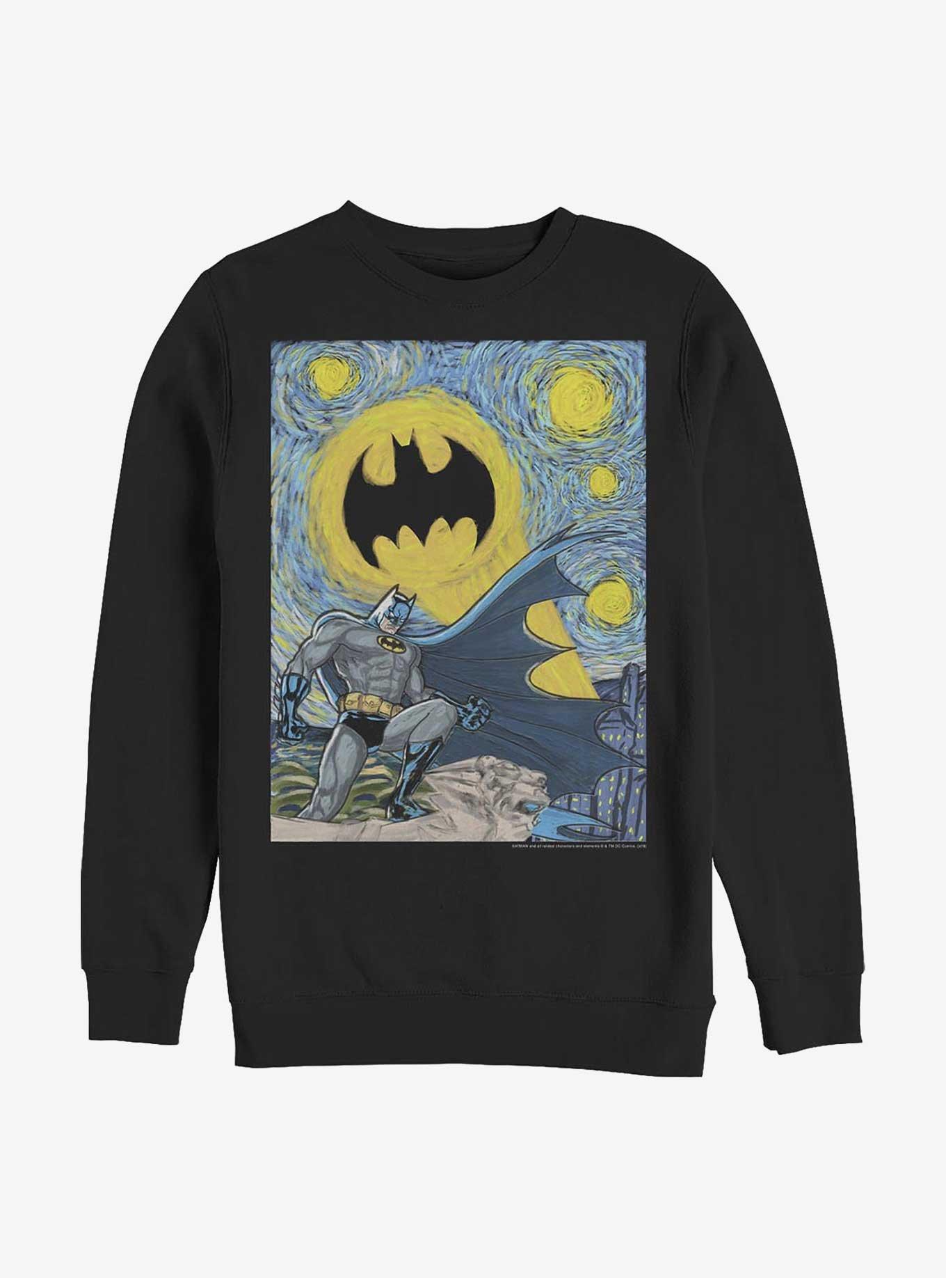 DC Comics Batman Starry Gotham Sweatshirt, BLACK, hi-res
