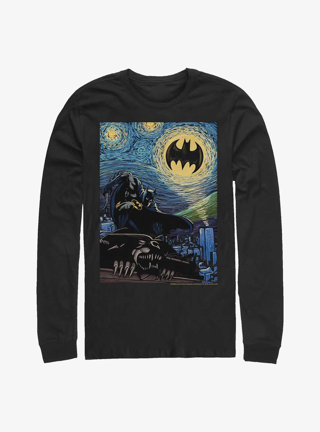 DC Comics Batman Starry Long-Sleeve, BLACK, hi-res