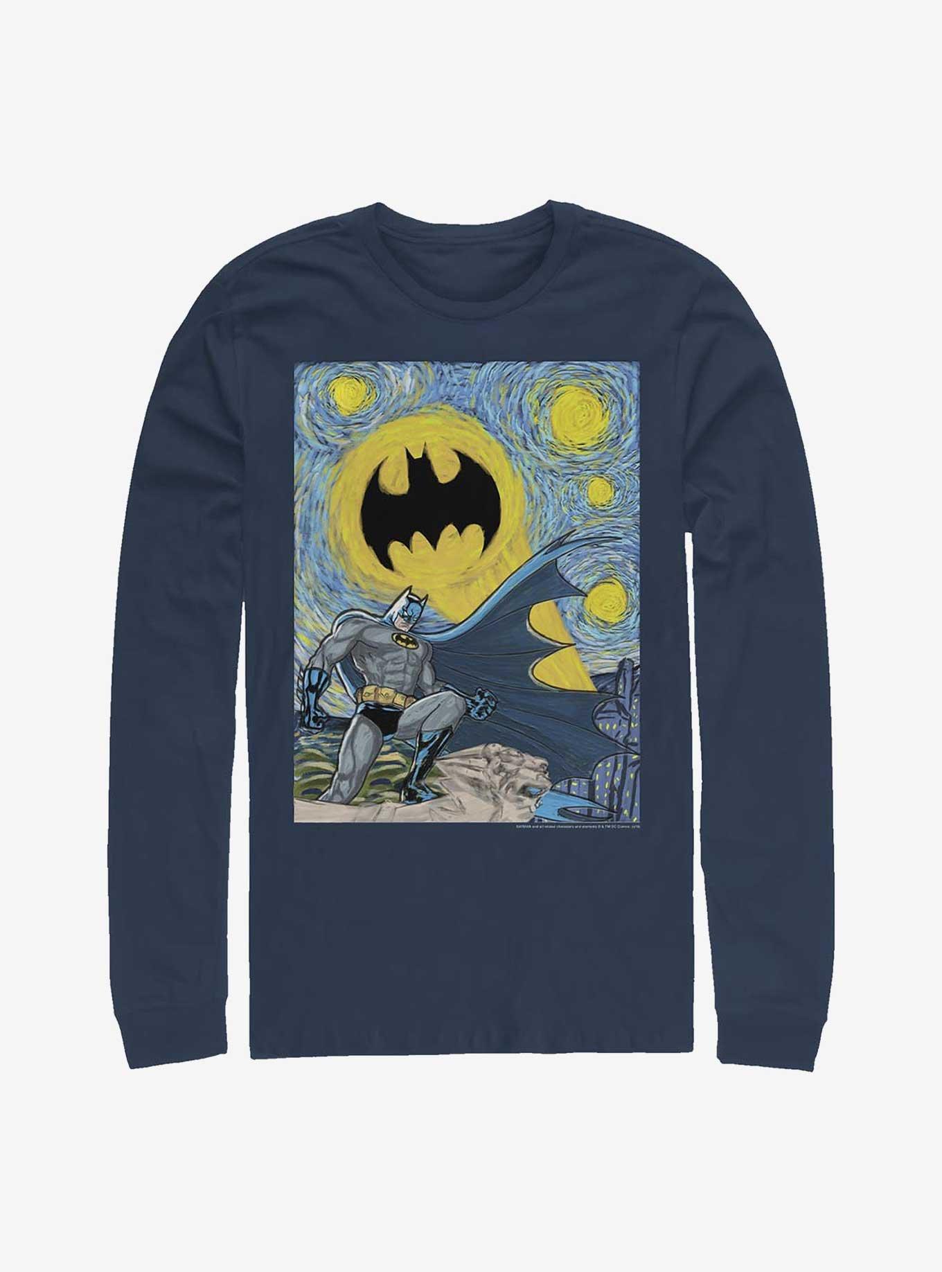 DC Comics Batman Starry Gotham Long-Sleeve, NAVY, hi-res