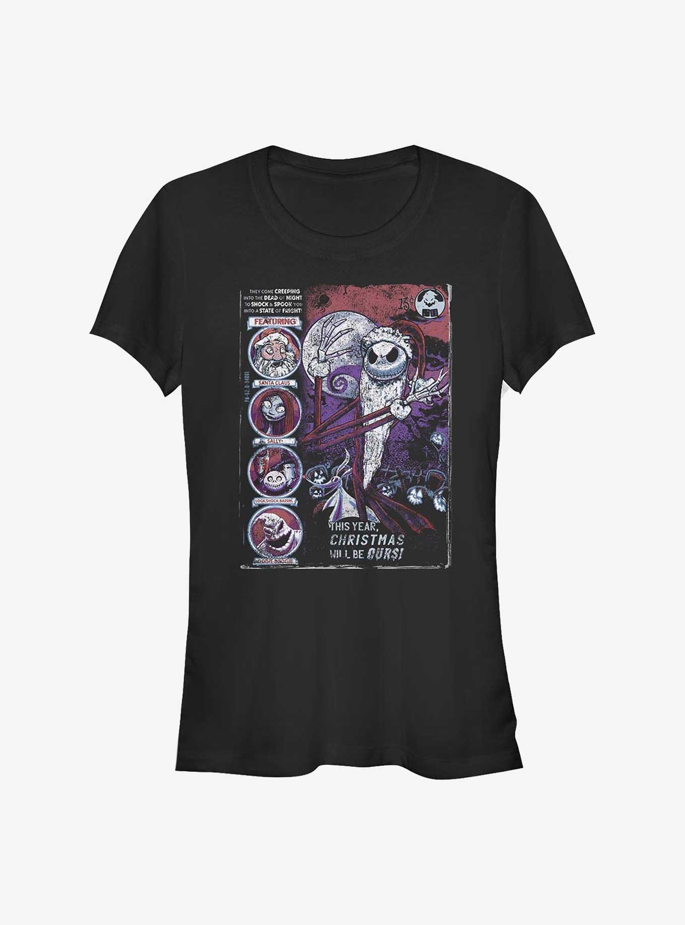 The Nightmare Before Christmas First Nightmare Girls T-Shirt, BLACK, hi-res