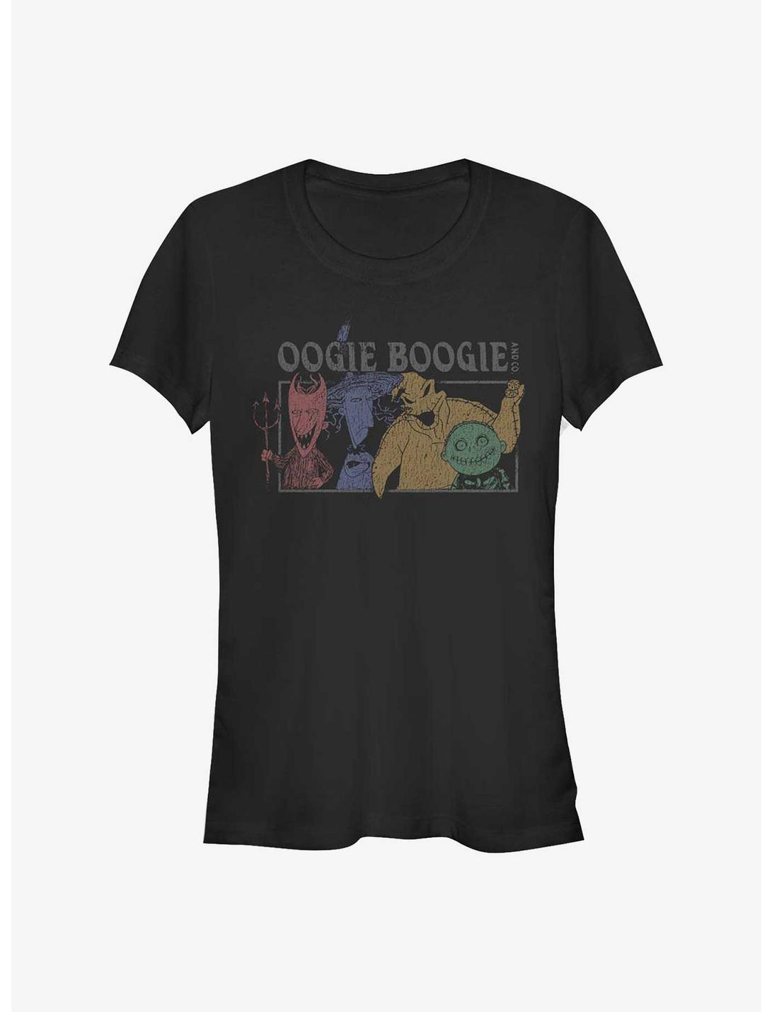 The Nightmare Before Christmas Let's Boogie Girls T-Shirt, BLACK, hi-res