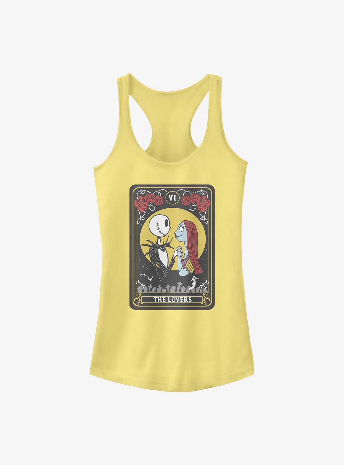 The Nightmare Before Christmas Jack & Sally The Lovers Tarot Tank Top, BANANA, hi-res