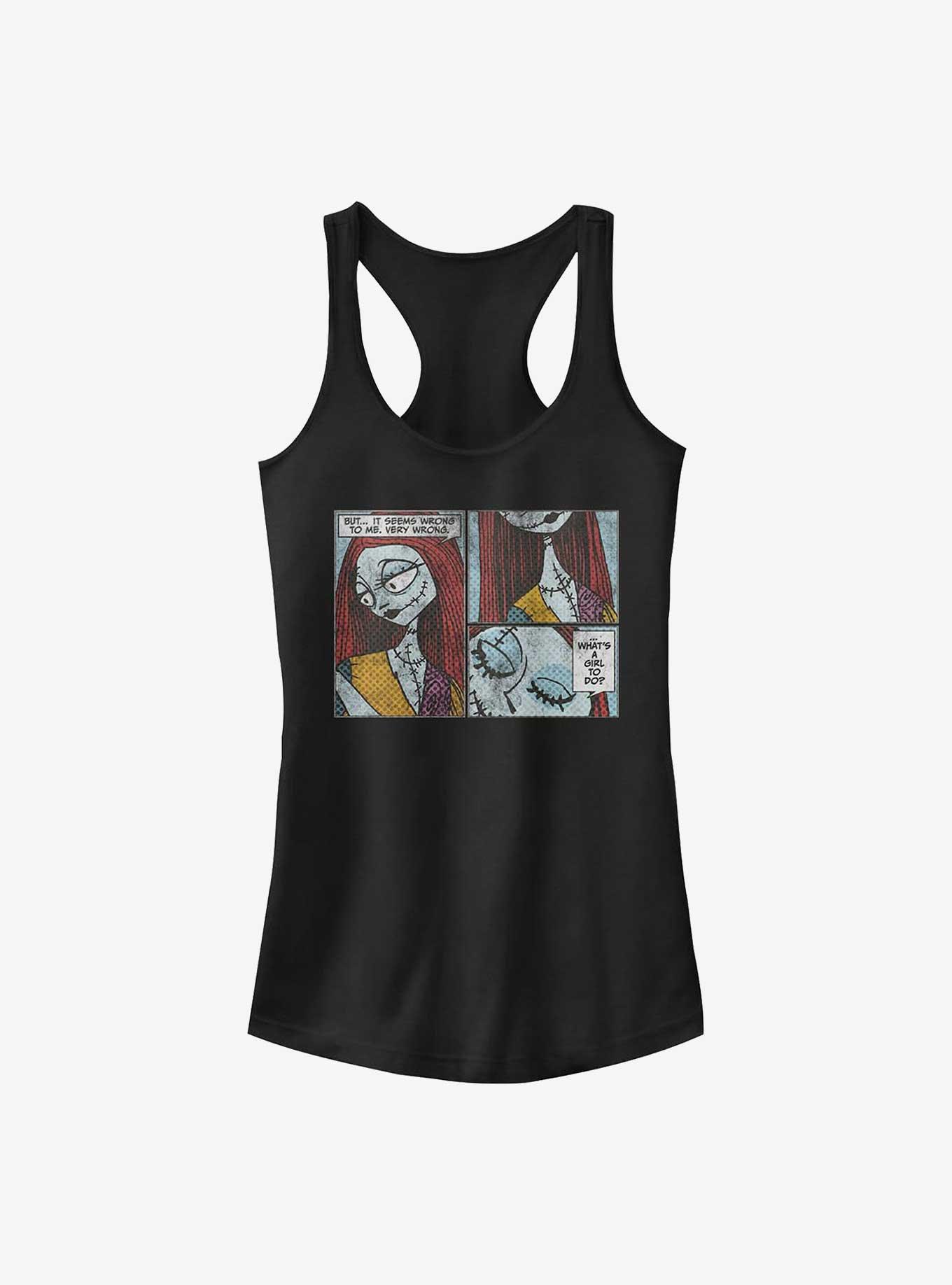 The Nightmare Before Christmas Sally Comic Tank Top, BLACK, hi-res