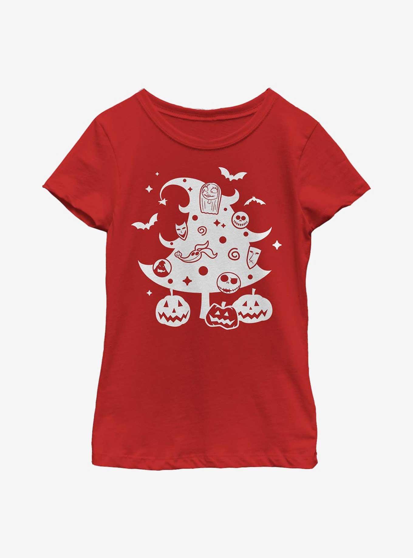Disney The Nightmare Before Christmas Christmas Tree Youth Girls T-Shirt, , hi-res