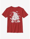 Disney The Nightmare Before Christmas Christmas Tree Youth T-Shirt, RED, hi-res