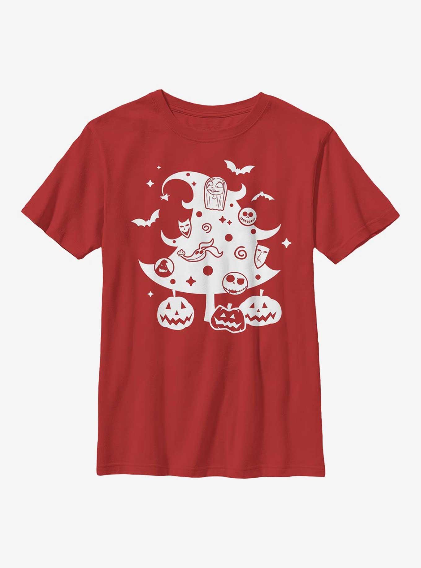 Disney The Nightmare Before Christmas Christmas Tree Youth T-Shirt, , hi-res