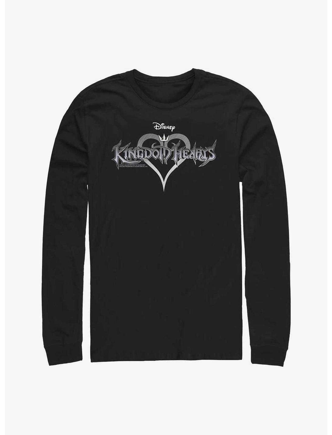 Disney Kingdom Hearts Logo Long-Sleeve T-Shirt, BLACK, hi-res