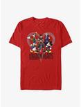 Disney Kingdom Hearts Heart Background T-Shirt, RED, hi-res