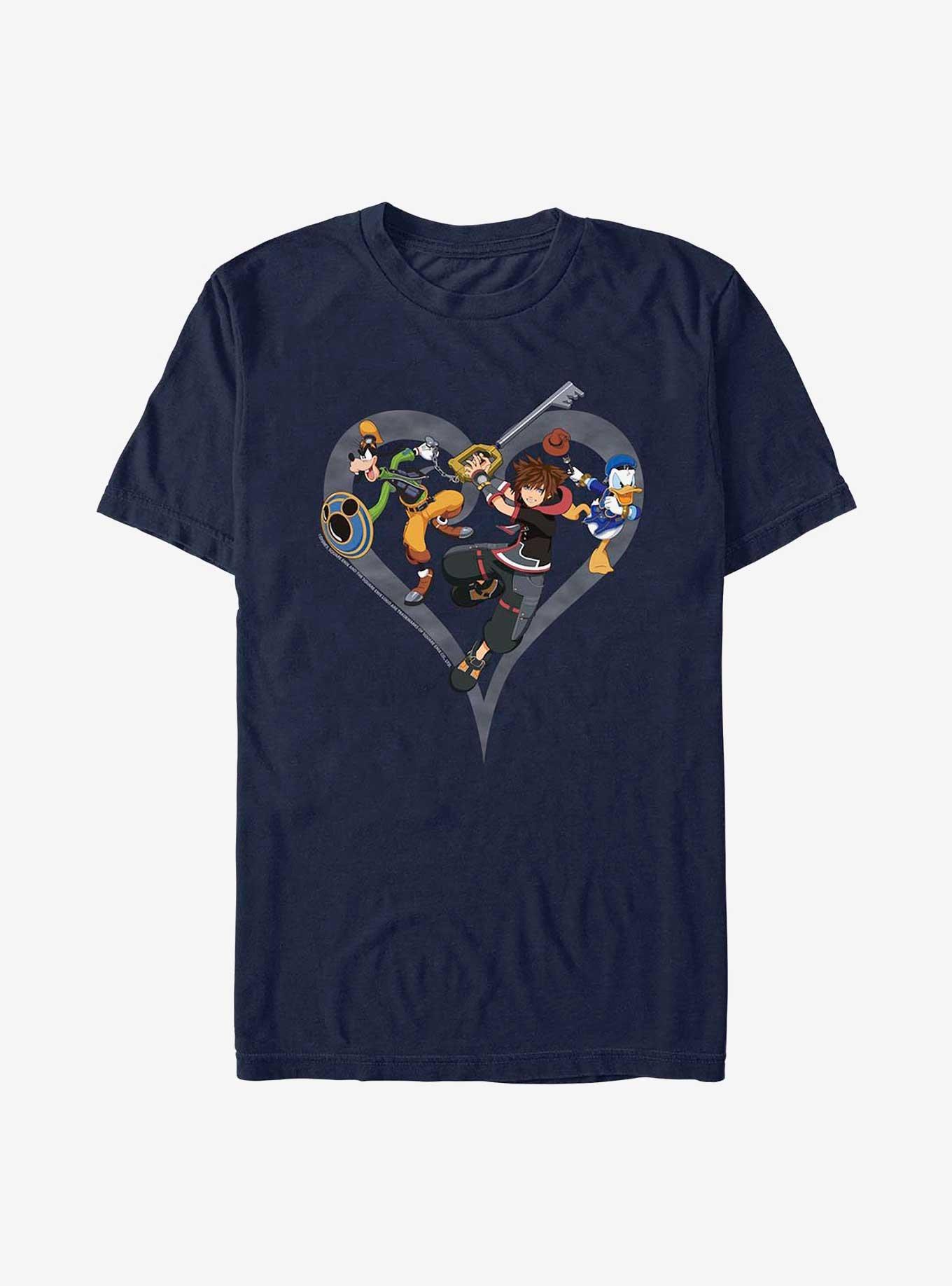 Disney Kingdom Hearts Sora Goofy Donald Attack T-Shirt, , hi-res