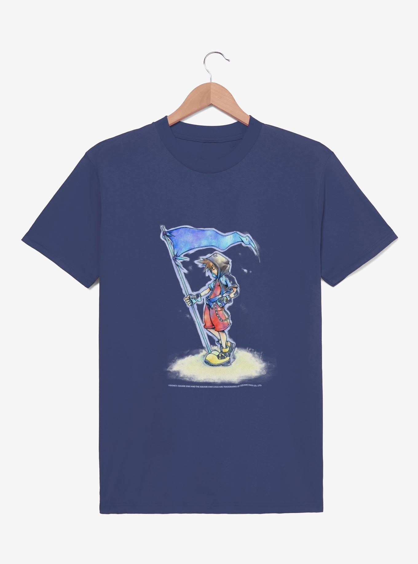 Disney Kingdom Hearts Sora With Flag T-Shirt