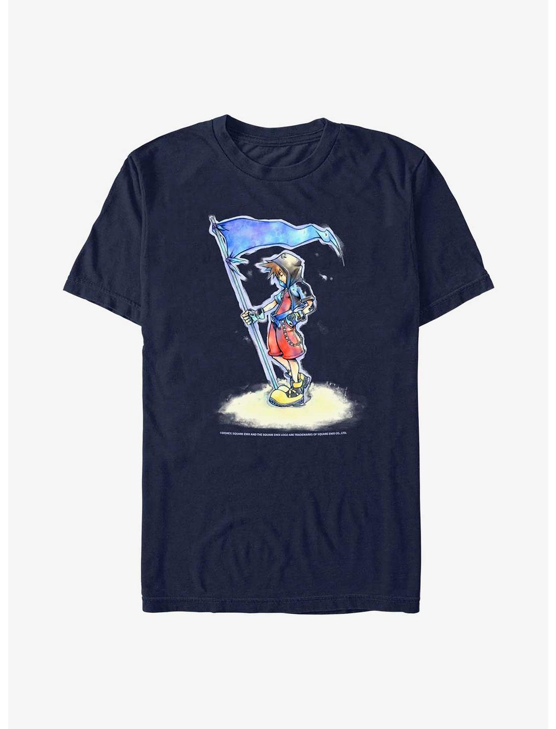 Disney Kingdom Hearts Sora With Flag T-Shirt, NAVY, hi-res
