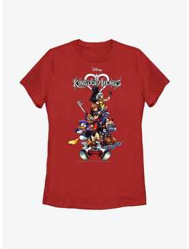 Disney Kingdom Hearts Group With Logo Womens T-Shirt, , hi-res