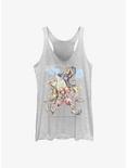 Disney Kingdom Hearts Group In The Clouds Womens Tank Top, WHITE HTR, hi-res