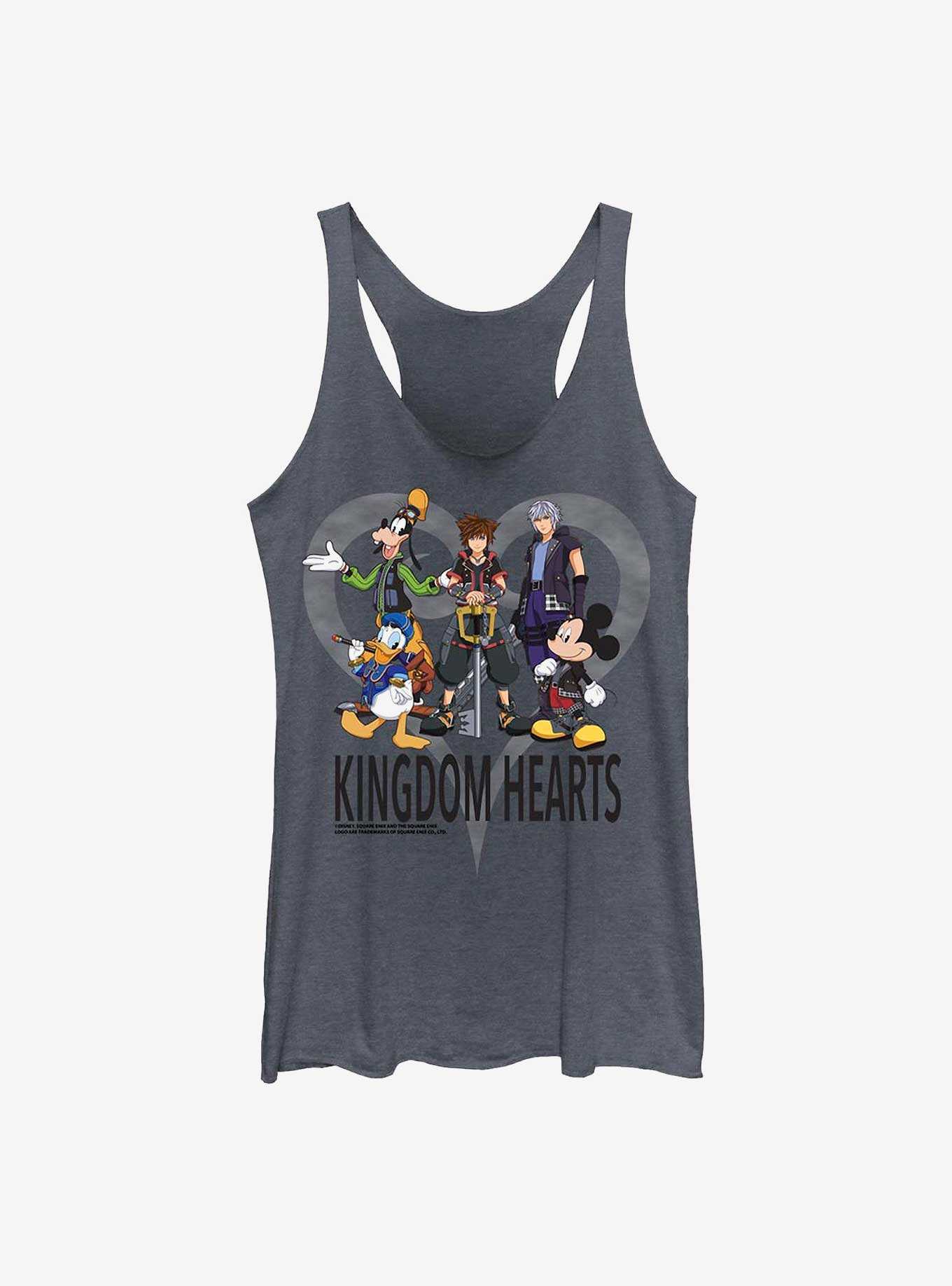 Disney Kingdom Hearts Heart Background Womens Tank Top, , hi-res