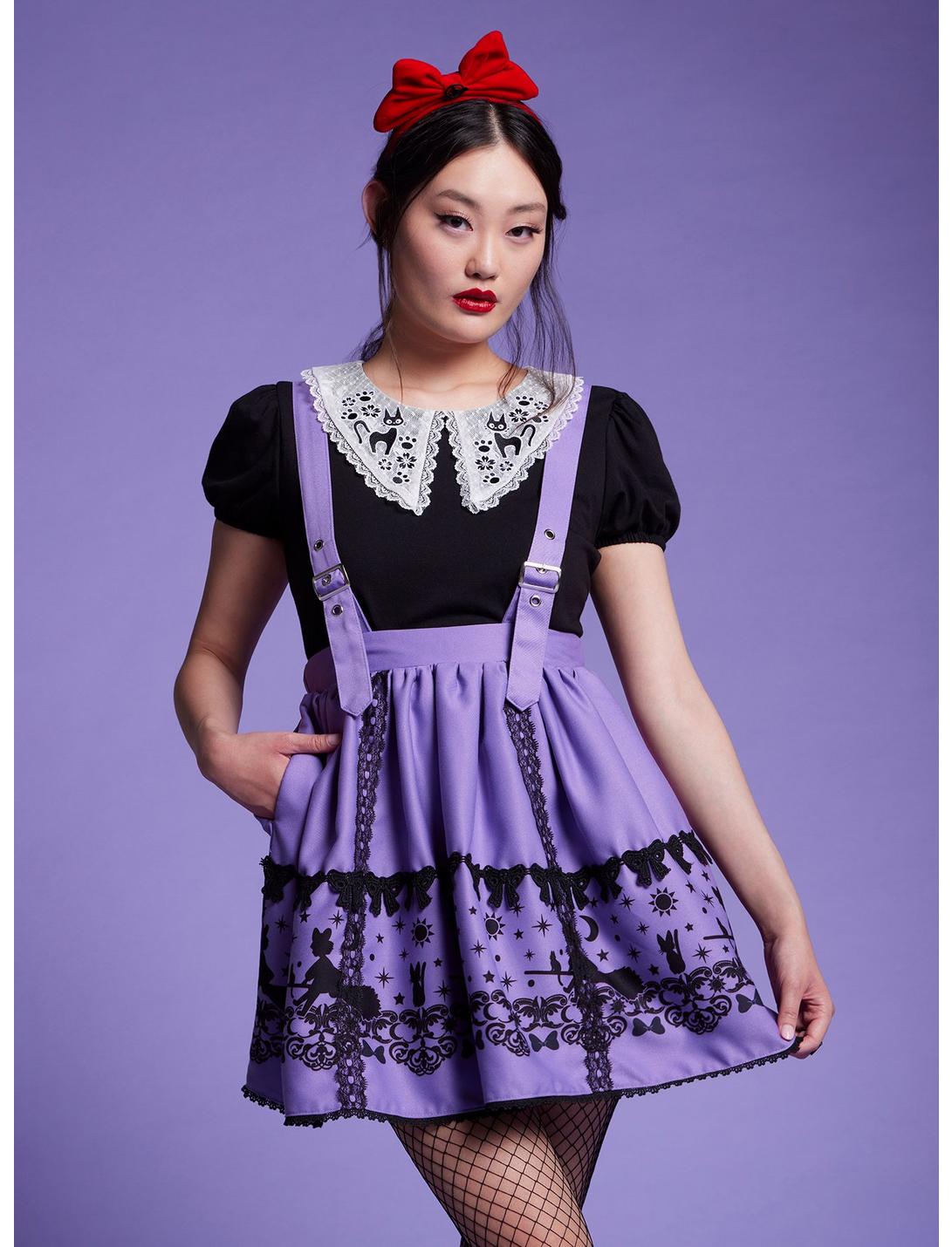 Her Universe Studio Ghibli Kiki's Delivery Service Purple Suspender Skirt, MULTI, hi-res