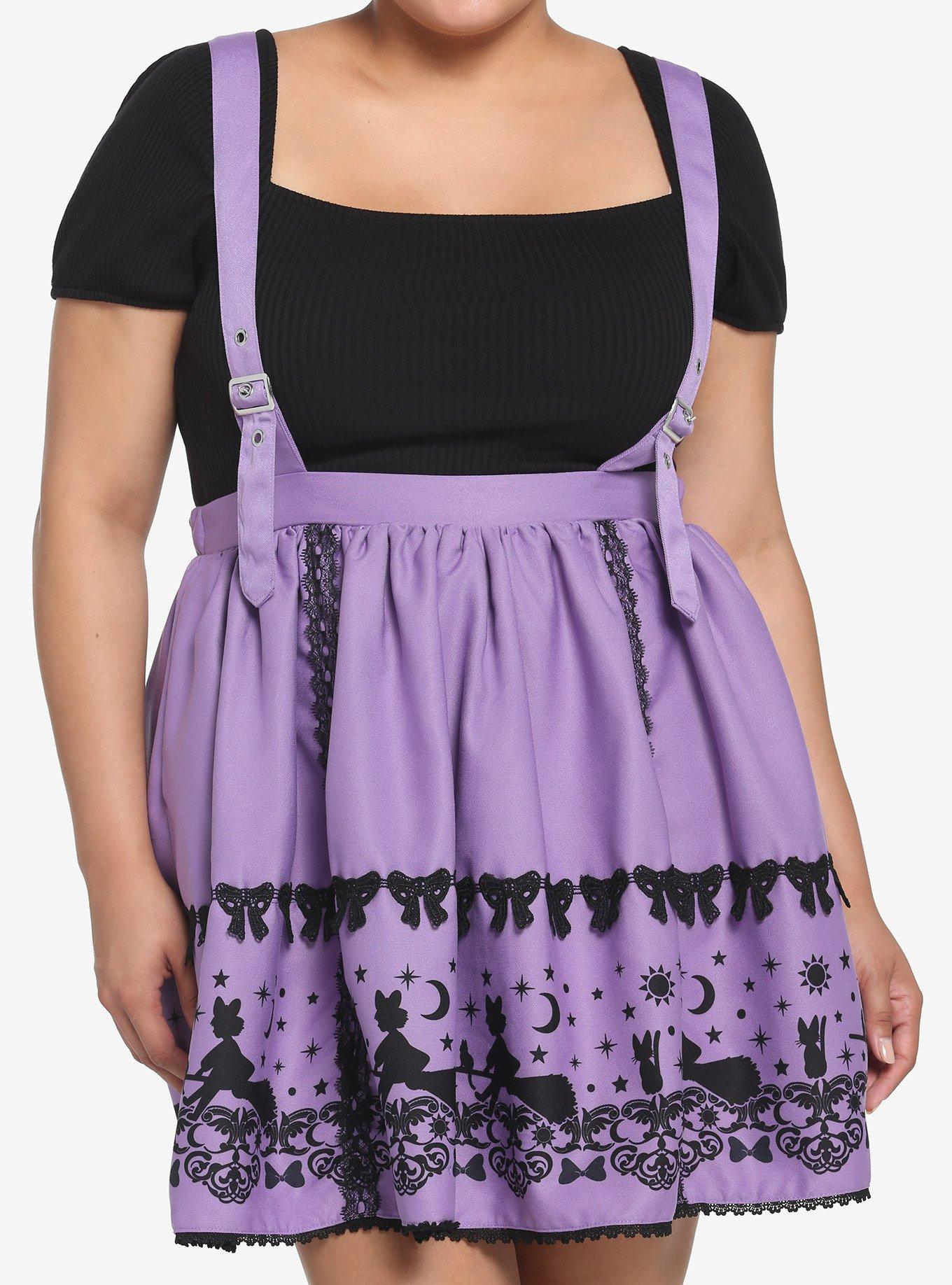 Her Universe Studio Ghibli Kiki's Delivery Service Purple Suspender Skirt Plus Size