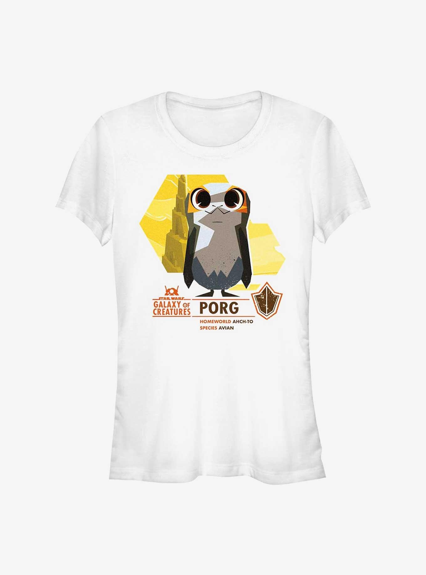 Star Wars: Galaxy Of Creatures Porg Species Girls T-Shirt, WHITE, hi-res