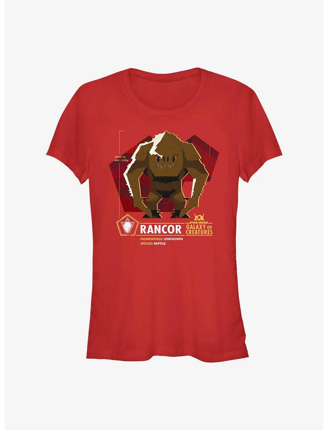 Star Wars: Galaxy Of Creatures Rancor Species Girls T-Shirt, RED, hi-res