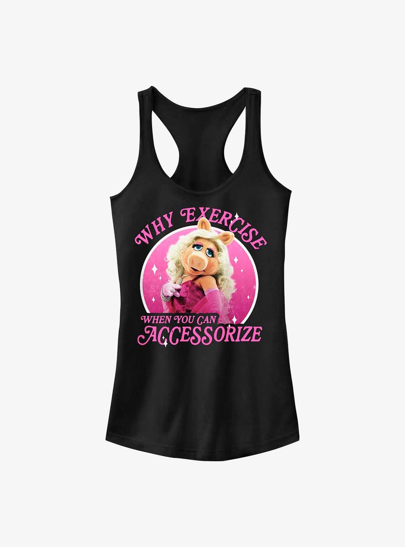 Disney The Muppets Accessorized Piggy Girls Tank, BLACK, hi-res