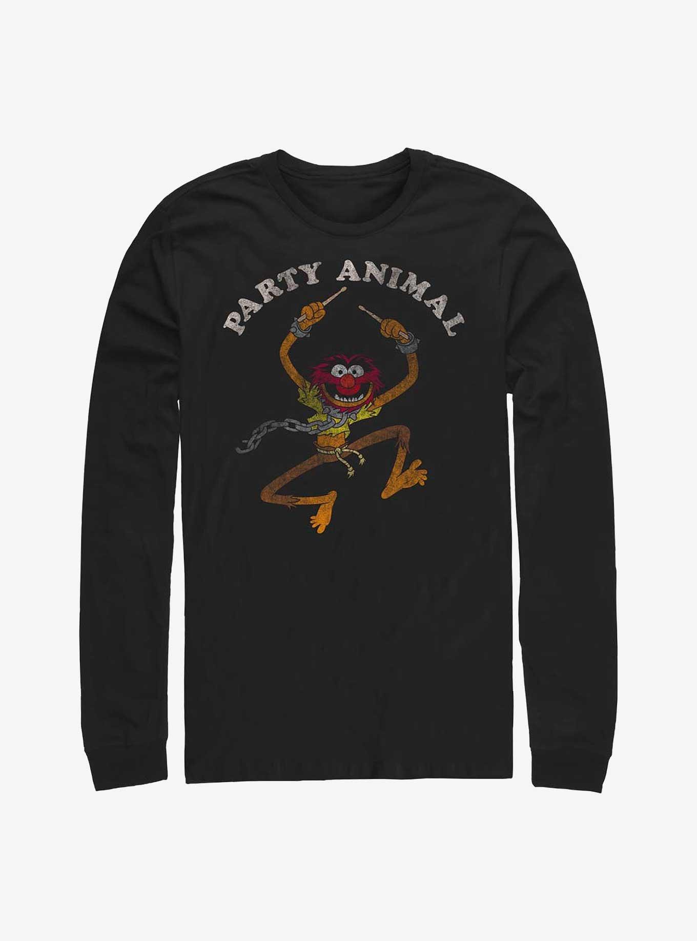 Disney The Muppets Party Animal Long Sleeve T-Shirt, BLACK, hi-res