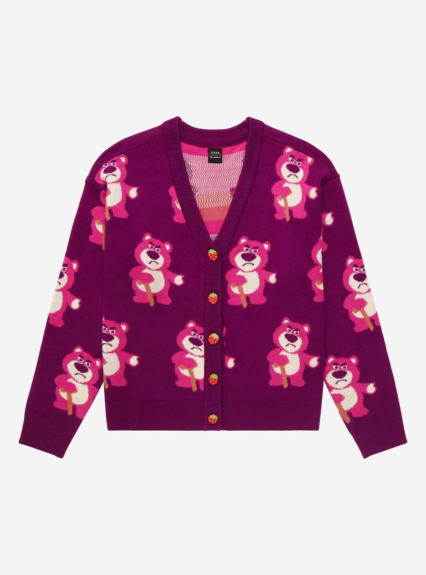Disney Pixar Toy Story Lotso Allover Print Cardigan, LIGHT PURPLE, hi-res