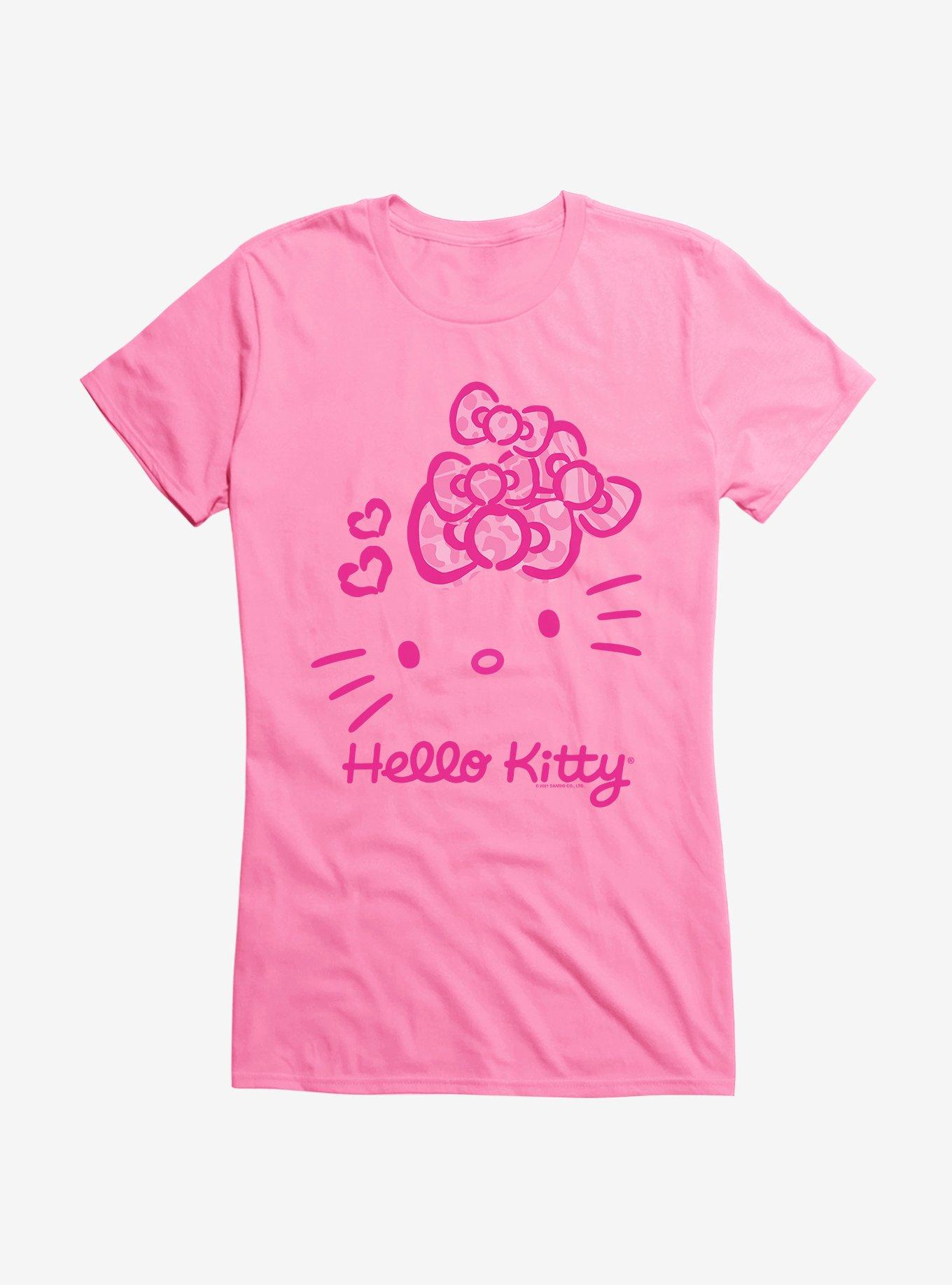 Hello Kitty Jungle Paradise Pink Logo Girls T-Shirt, , hi-res