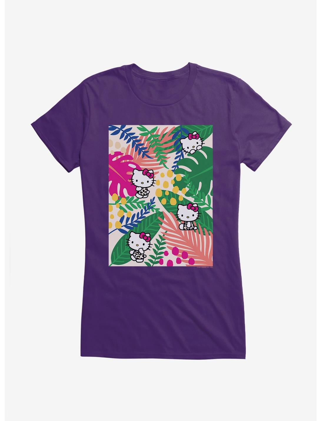 Hello Kitty Jungle Paradise Poster Girls T-Shirt, PURPLE, hi-res