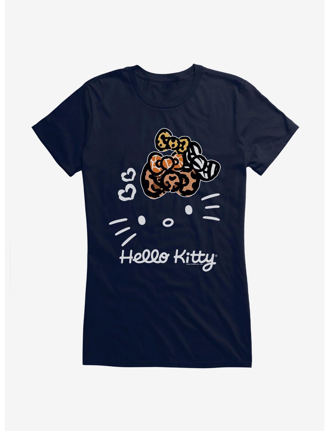 Hello Kitty Jungle Paradise Stencil Outline Girls T-Shirt, , hi-res