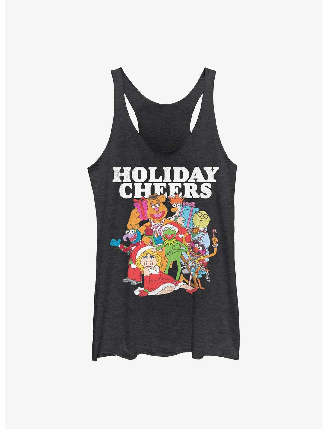 Disney The Muppets Very Muppet Holiday Girls Tank, BLK HTR, hi-res