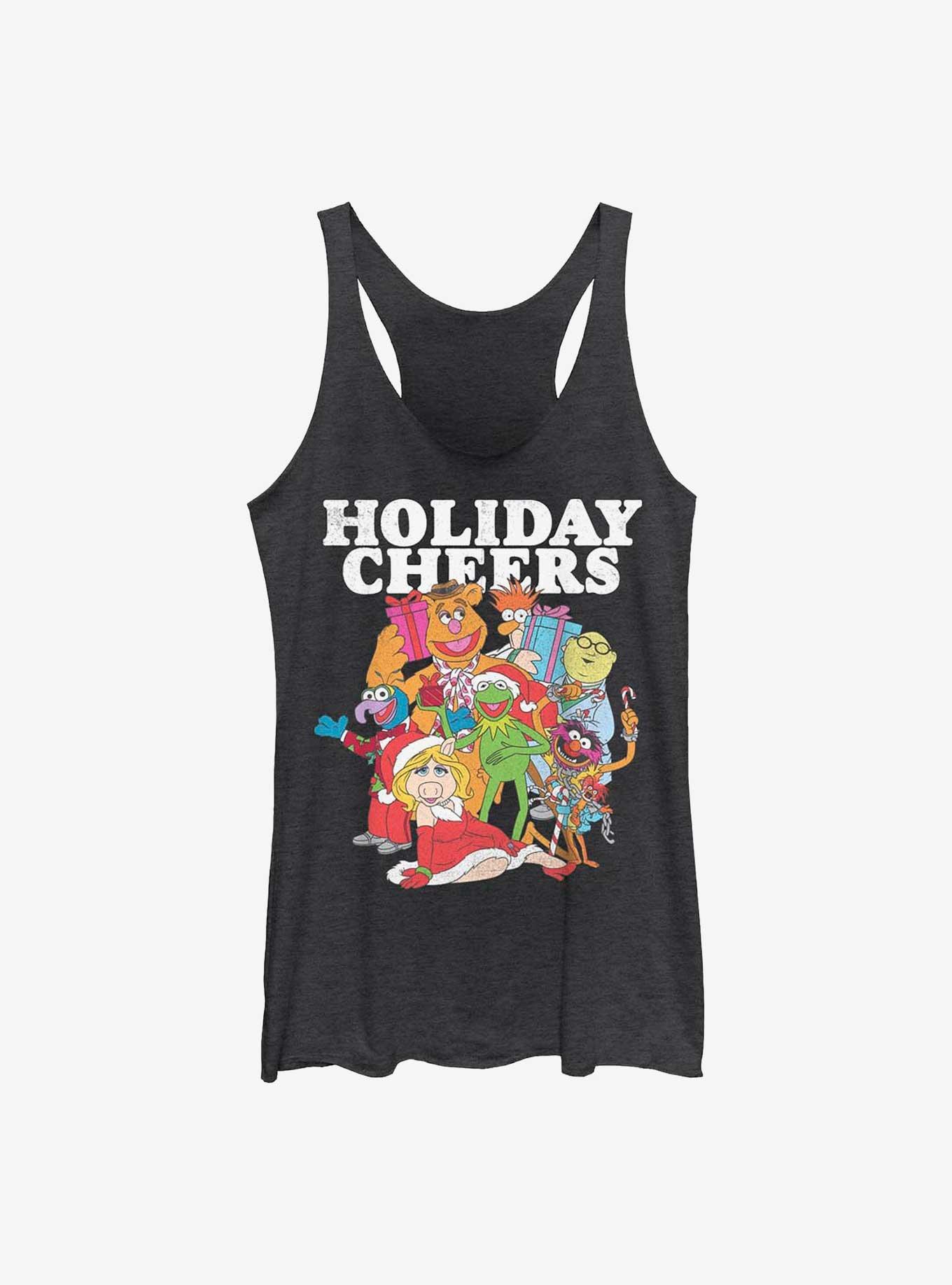 Disney The Muppets Very Muppet Holiday Girls Tank, BLK HTR, hi-res