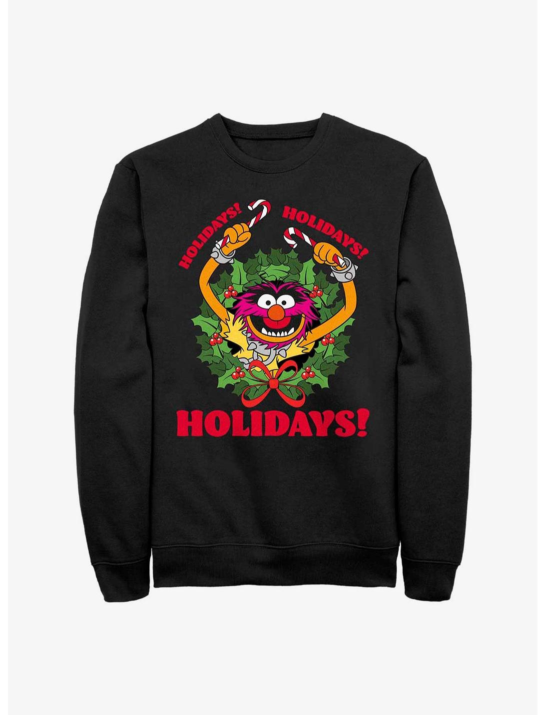 Disney The Muppets Animal Holiday Sweatshirt, BLACK, hi-res