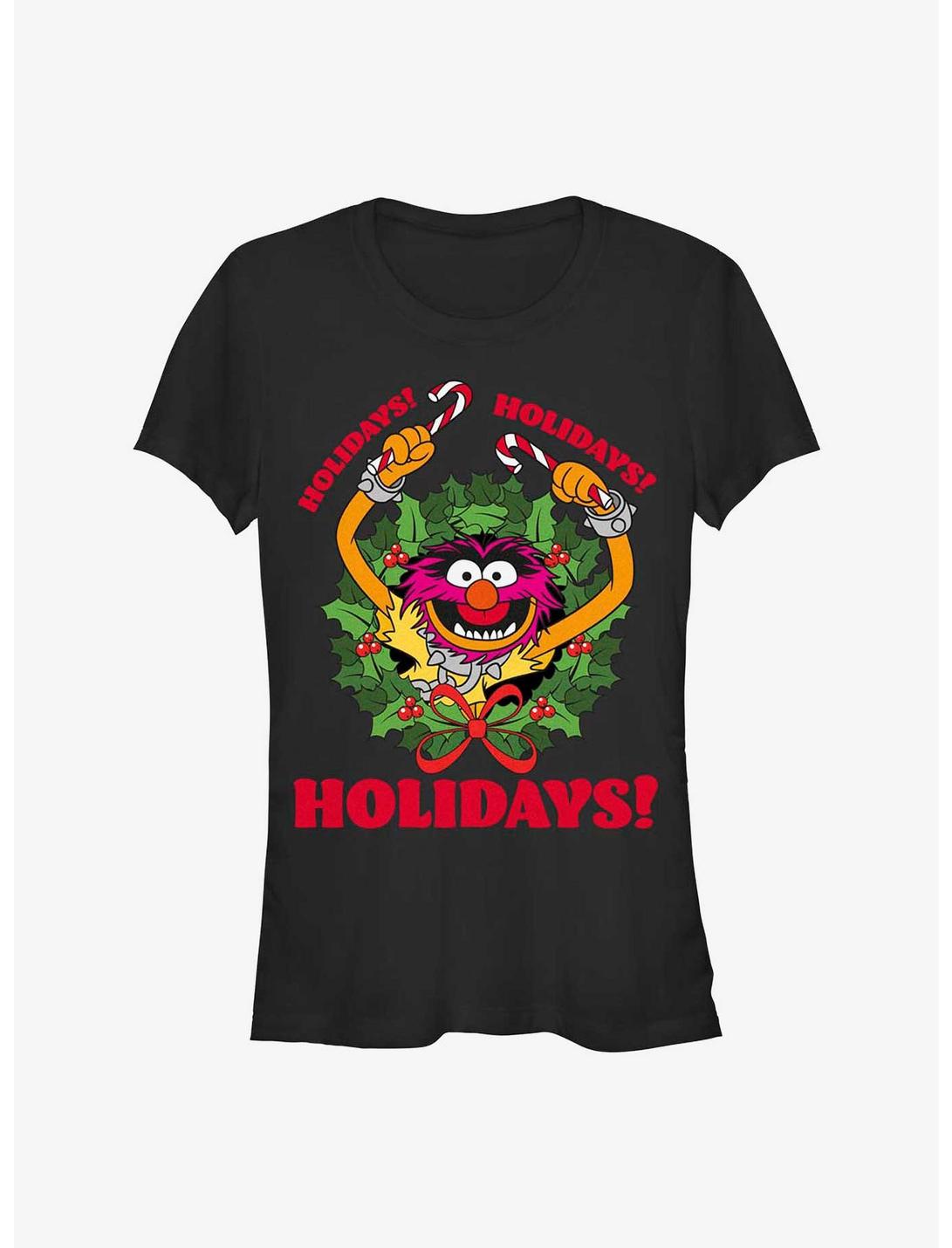 Disney The Muppets Animal Holiday Girls T-Shirt, BLACK, hi-res